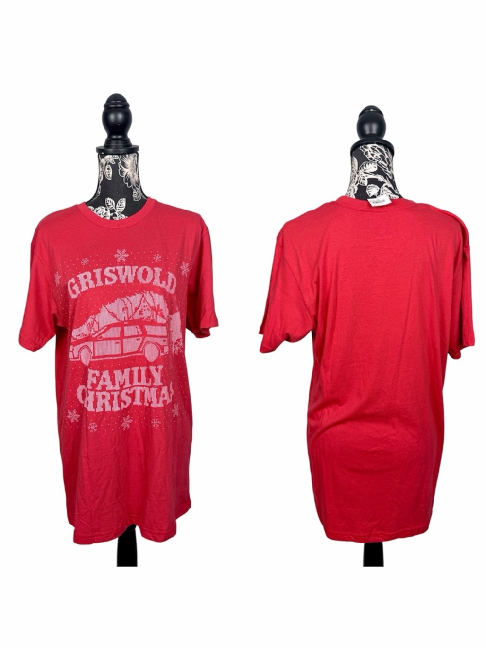 NWT Griswald family Christmas red short sleeve holiday T-shirt size large